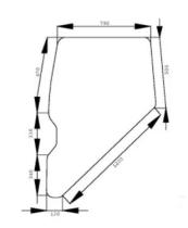 CRISTAL / ACCESORIOS CABINA 5154934 - CRISTAL PUERTA DER-IZQ FIAT 785X130X1335 ALTO