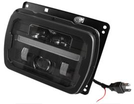 MATERIAL ELECTRICO 372200 - FARO CARRETERA LED, 12V RECTANGULAR