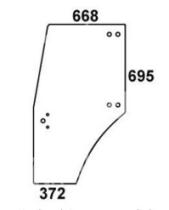 CRISTAL / ACCESORIOS CABINA 00097700040 - CRISTAL PUERTA IZQUIERDA SDF