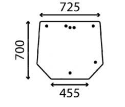 CRISTAL / ACCESORIOS CABINA  0011389450 - CRISTAL TRASERO 455-725 ALTO 700MM