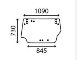 CRISTAL / ACCESORIOS CABINA 3674697M2 - CRISTAL VENTANA TRASERA AGCO 845-1090 ALTO 730 MM