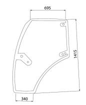 CRISTAL / ACCESORIOS CABINA 001214330 - PUERTA CRISTAL IZQ SDF 430-7301450 ALTO