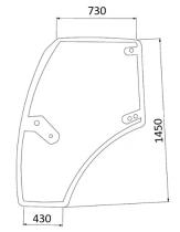 CRISTAL / ACCESORIOS CABINA 001214320 - PUERTA CRISTAL DER SDF430-730 X 1450 ALTO
