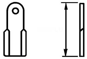ZACCESORIOS 570770 - CUCHILLA TRITURADOR RECTA PLETINA 40X6 Ø12.5