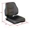 ASIENTOS 605890 - BASE ASIENTO PVC NEGRO CON GUIAS 430X520 ALTO